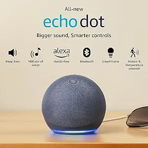 Smart speaker with Bigger sound, Motion Detection, Temperature Sensor, Alexa and Bluetooth